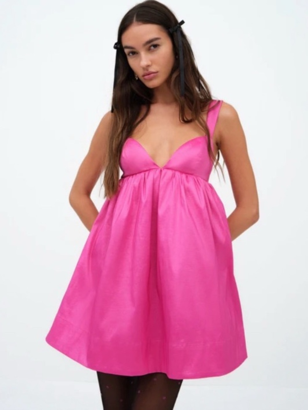 NWT For Love & Lemons Selena Pink Mini Dress M